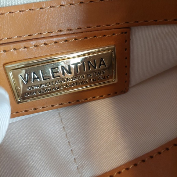 Valentina Italian Leather Navy Tan Convertible Backpack Purse Top Handle Bag